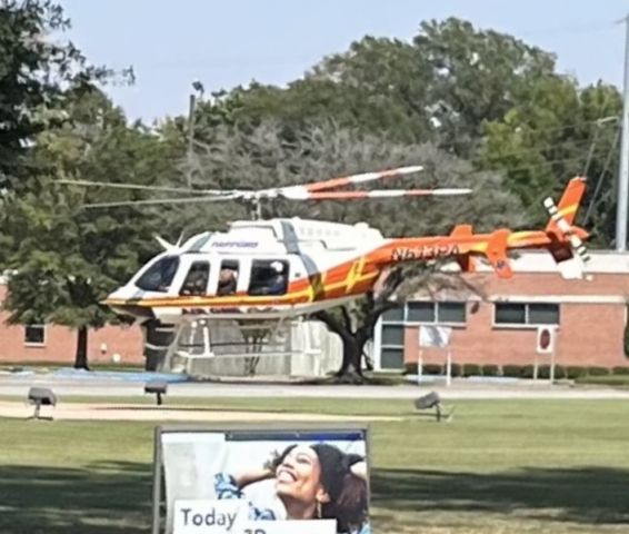 Bell 407 (N613PA) - Pafford Air One Delta Departing Bolivar Medical Center to go to Memphis 