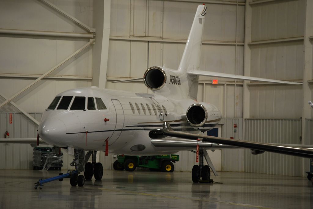 Dassault Falcon 50 (N500GR) - REAL AIR LEASING LLC (NASCAR) at KJQF - 10/11/14