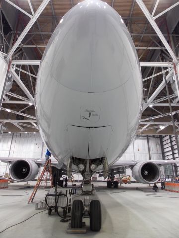 BOEING 767-300 (N389AA) - At the paint hangar at Grissom ARB near Peru, IN. World's first wingleted 767 now wearing the new livery before reentering revenue service.