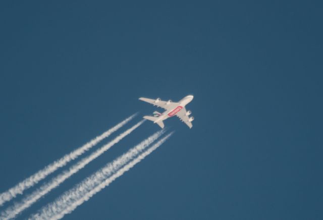 Airbus A380-800 (UAE215) - Photos taken from my driveway as it makes its daily flight from Dubai to Los Angeles.