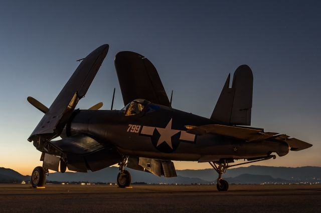 VOUGHT-SIKORSKY V-166 Corsair (N83782) - Sitting on ramp. Daybreak Apple Valley Airshow.