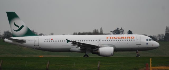 Airbus A320 (TC-FHY) - From the carpark as she left BHX