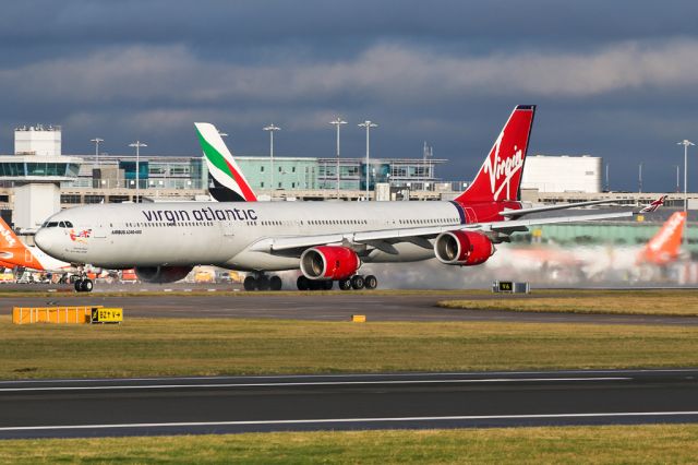 Airbus A340-600 (G-VFIT) - VS109 off to Atlanta, the A340-600 replacing the usual B747-400.  