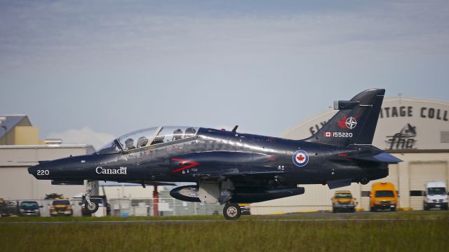 Boeing Goshawk (15-5220) - A CAF CT-155 (Hawk Mk115) Ser #155220 / cn #IT029/716 attached to NFTC / CFB Moose Jaw, Saskatchewan, Canada making touch / go landings on Rwy 34L on 5/1/15. 