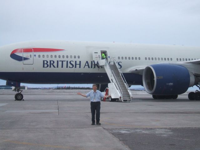 Boeing 777-200 (G-VIIN) - Marshall  The Agent at Woodward Aviation FBO Goose Airport NL May 8/9