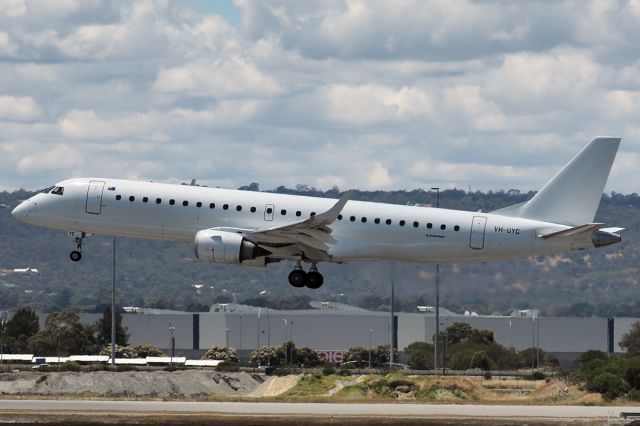 Embraer ERJ-190 (VH-UYC) - Embraer ERJ-190, msn 19000016. AirNorth VH-UYC rwy 03 YPPH 20 November 2021