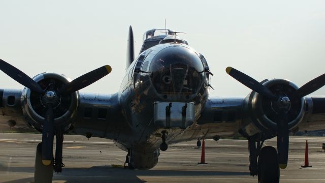 Boeing B-17 Flying Fortress — - American Airpower Museum display (please help me identify the aircraft).