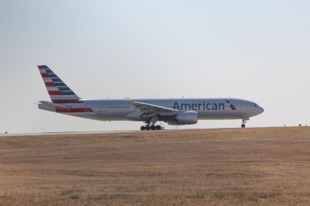 Boeing 777-200 (N758AN) - My friend tulsa.avition got a good shot of this boeing 777 waiting to takeoff for a maintenance flight