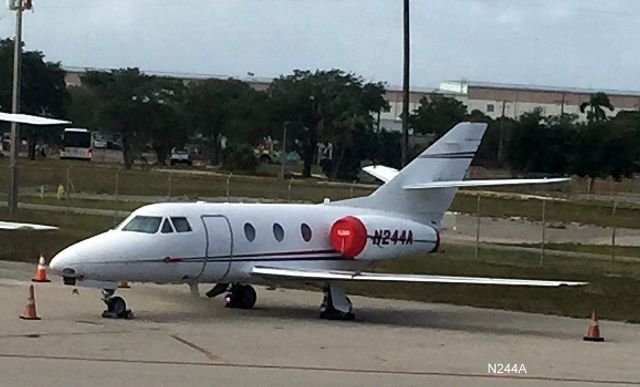 Dassault Falcon 10 (N244A) - From a different aircraft during taxi.