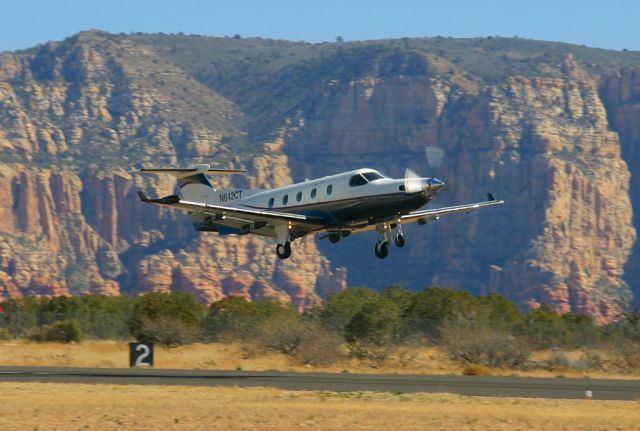 Pilatus PC-12 (N642CT) - Takeoff, Sedona, Feb 25, 2006