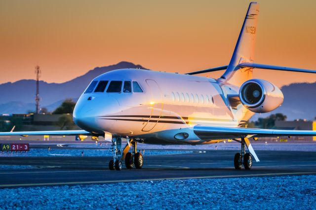 Dassault Falcon 2000 (N119EM) - N119EM, a Falcon 2000 radiates beautifully in the late afternoon Arizona sunset. Belonging to Robson Communities here she is as she taxis back the hangar following a short flight from Santa Monicabr /br /Please vote if you like my work! Thank you!br /br /©Bo Ryan Photography | a rel=nofollow href=http://www.facebook.com/boryanphotowww.facebook.com/boryanphoto/a 