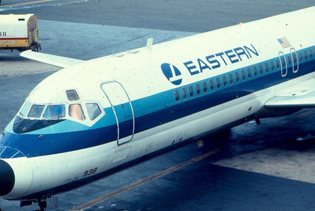 Douglas DC-9-10 — - Eastern DC-9 approaches pier C at KBWI.  Circa 1968-70