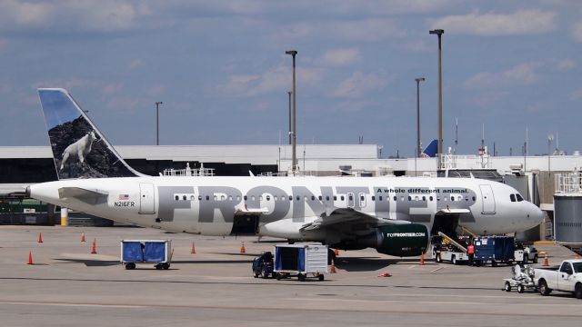 Airbus A320 (N216FR) - Cliff the Mountain Goat