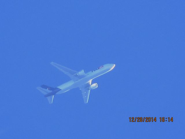 BOEING 767-300 (N102FE) - FedEx flight 540 from MEM to over Southeastern Kansas at 36,000 feet.