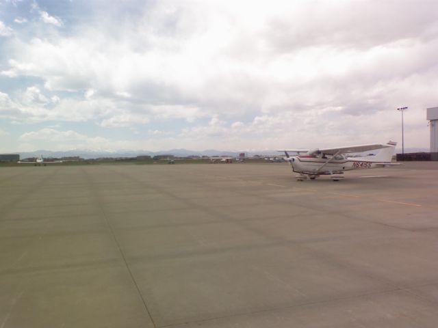 Cessna Skyhawk (N64155) - Survey Aircraft parked on the rama at Denver Centennial Airport.