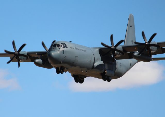 Lockheed C-130 Hercules (A97440) - Tight shot of the RAAF C130 as she comes in on late finals for Longreach 12/09/2020