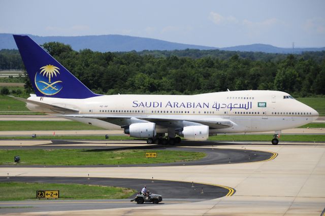 BOEING 747SP (HZ-AIF) - Seen at KIAD on 8/7/2009.  Thanks to FlightAware alerts for giving me plenty of time to catch this one.