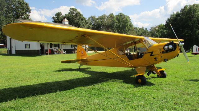 Piper NE Cub (N615JH) - Some Piper action at the Miller Air Park Fly-In, 9/16/17.