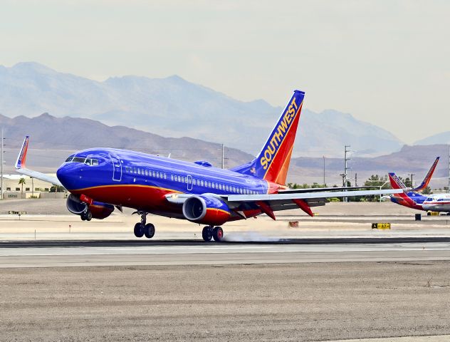 Boeing 737-700 (N7704B) - N7704B Southwest Airlines Boeing 737-7BD(WL) - cn 33918 / ln 1572br /br /Ex AirTran N167ATbr /br /McCarran International Airport (KLAS)br /Las Vegas, Nevadabr /TDelCorobr /August 15, 2013