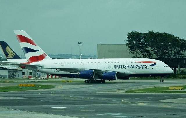 Airbus A380-800 (G-XLEL) - Taxing at SIN (2016/11/05)