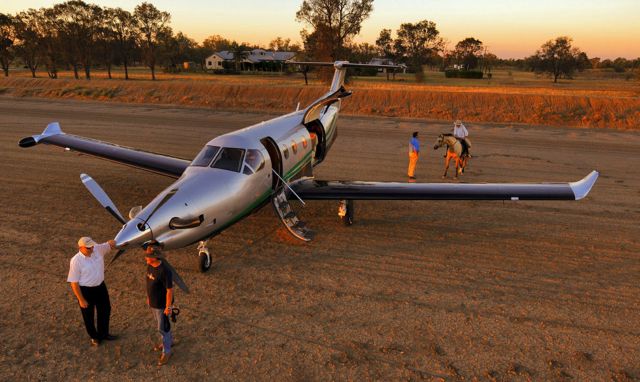 Pilatus PC-12 (VH-VTF) - There are still some jobs that really need a horse but having a PC12 to travel in is much, much quicker.