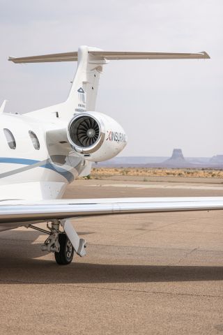 Embraer Phenom 300 (N33RL) - On the ramp at Lake Powell