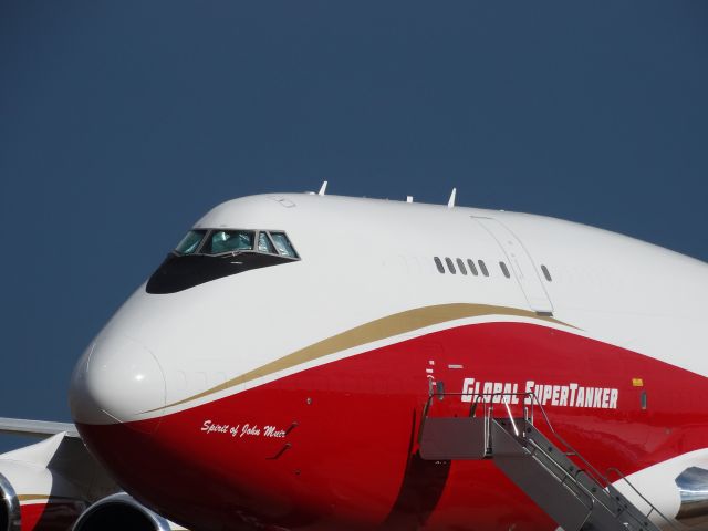 Boeing 747-400 (N744ST) - The Worlds Largest Fire Fighting Plane Parket At The Colorado Springs Airport FBO