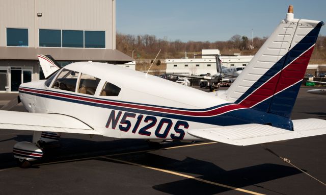 Piper Cherokee (N5120S) - Parked at RELIANT AIR, where you find the lowest fuel price on the Danbury (KDXR) airport.