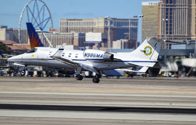 Learjet 31 (N986MA) - N986MA Mescalero Apache Tribe 1993 Learjet  31A C/N 080 - McCarran International Airport (KLAS)br /Las Vegas, Nevadabr /TDelCorobr /September 22, 2013