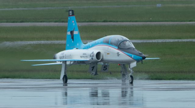 Northrop T-38 Talon (61-4856) - The newest livery "boss bird" for the Navy's Test Pilot School is taken out for a taxi run on 7 July.  Weather would delay the FCF, but she's sure making a splash with her new looks.