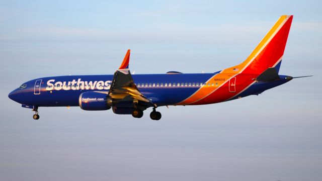 Boeing 737 MAX 8 (N8821S) - Arriving as WN1399 from MSP