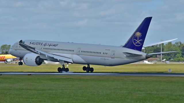 Boeing 787-9 Dreamliner (HZ-ARA) - May 2020, touchdown on a first visit for ARA to Dublin.