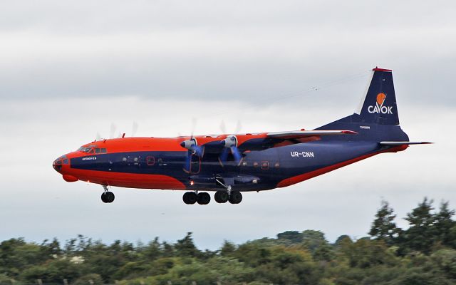 Antonov An-12 (UR-CNN) - cavok air an-12b ur-cnn landing at shannon 31/8/18.