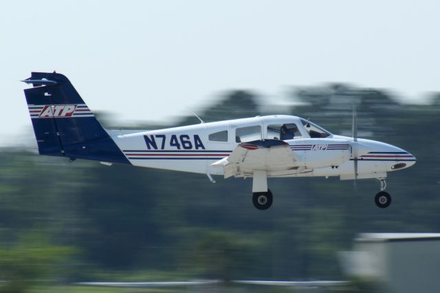 Piper PA-44 Seminole (N746A) - ATP Seminole landing on runway 25R at Daytona. Like my photos? Follow me on twitter: @nsandin88