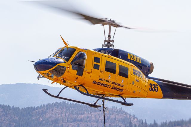 Bell BigLifter (N281JL) - Bell 214 B-1 Working the wildfire line in Canada.