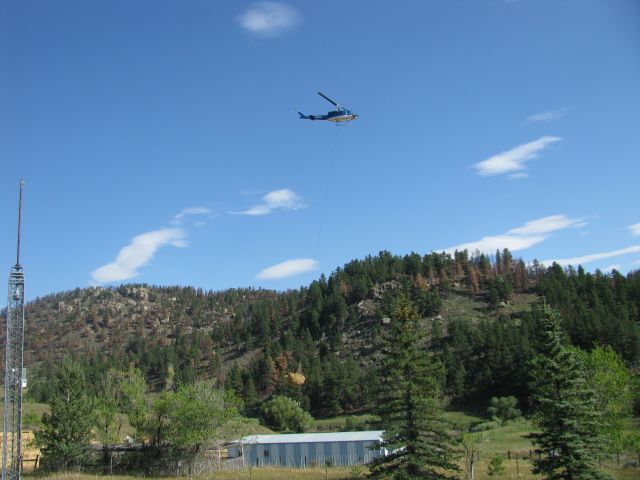 Bell UH-1V Iroquois (N1206G) - Reseed operations after High Park Fire. In Rist Canyon 9/1/12.