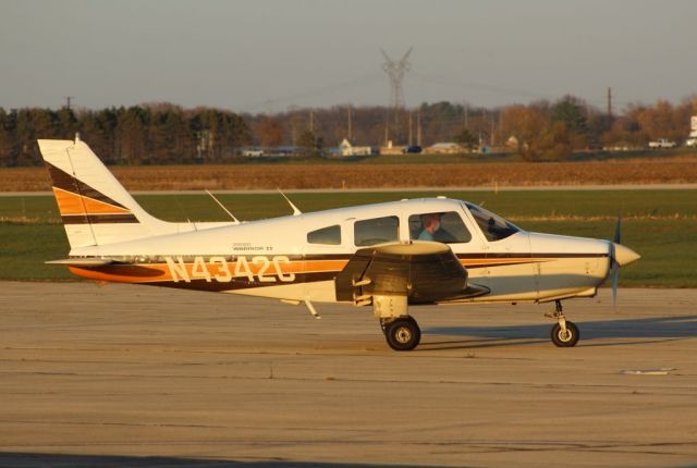 Piper Cherokee (N4342C) - A nice evening shot of N4342C at Sterling/Rock Falls, Il on 6 Nov 2020br /Gary C. Orlando