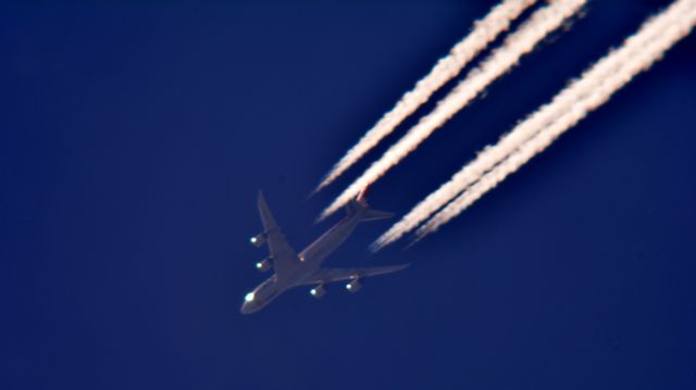 BOEING 747-8 (LX-VCK) - Cargolux Airlines International 852 John F Kennedy Intl to Chicago OHare Intl over Cleveland 38,000 ft. 08.02.15.