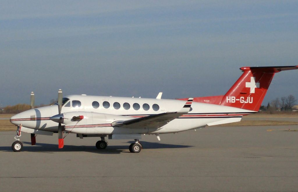 Beechcraft Super King Air 350 (HB-GJU) - A very long way from home.