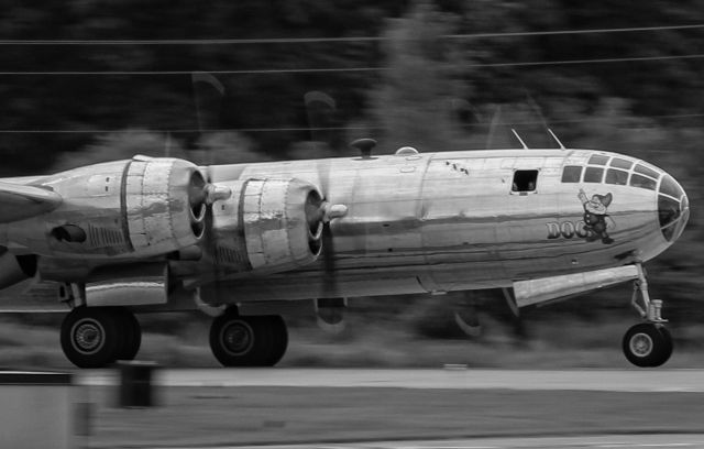 Boeing B-29 Superfortress (N69972) - Doc landing at Spirit on the History restored tour 2021