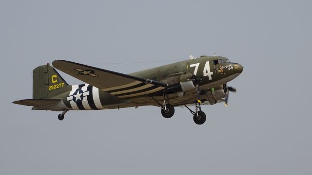 Douglas DC-3 (N751A) - C-47 "Boogie Baby" takes off in preparation for a flyby, at KOJA.