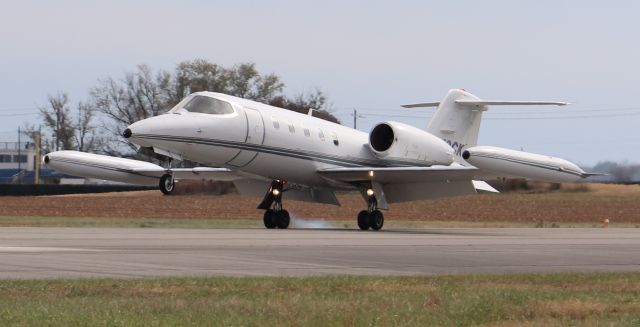 Learjet 35 (N913CK) - A 1975 model Gates Lear Jet 35, owned by Kalitta Charters, arriving Runway 36 at Pryor Regional Airport, Decatur, AL - November 15, 2019. 