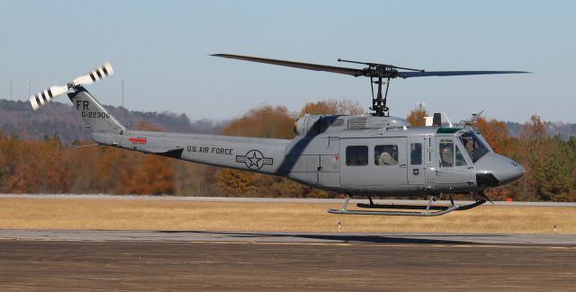 Bell UH-1V Iroquois (02-2306) - A Bell TH-1H Iroquois of the USAF Air Education and Training Command arriving at Northeast Alabama Regional Airport, Gadsden, AL - afternoon, November 30, 2021. 