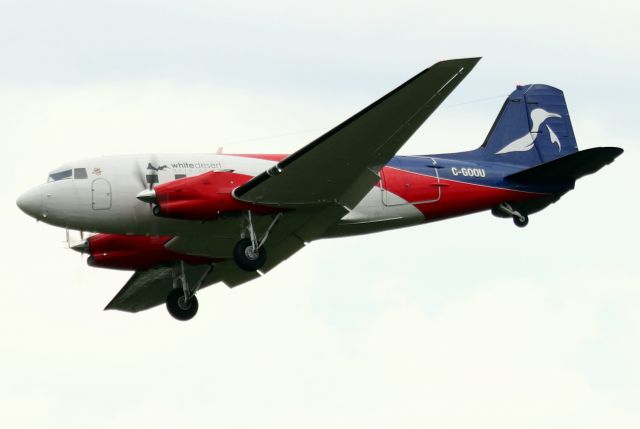 Douglas DC-3 (C-GOOU) - 'Charlie Golf Oscar Oscar Uniform' arriving from Wittman Regional Airport, Oshkosh, WI. Owned by Enterprise Aviation Group and operated by ACLI Aviation (Antarctic Logistics Centre International Aviation). ACLI Aviation offers luxury expeditions to South America and Antarctica. Plane is based out of Oshawa Airport, Oshawa, Ontario, Canada.