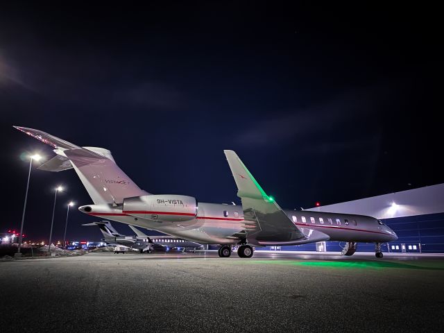 BOMBARDIER BD-700 Global 7500 (9H-VISTA) - Montreal CYUL, Bomardier Delivery Centre. Delivery flight of sn#75100.br /I was one of the pilots.