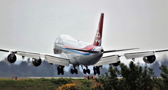 BOEING 747-8 (LX-VCF) - Not Without My Mask  5-22-23