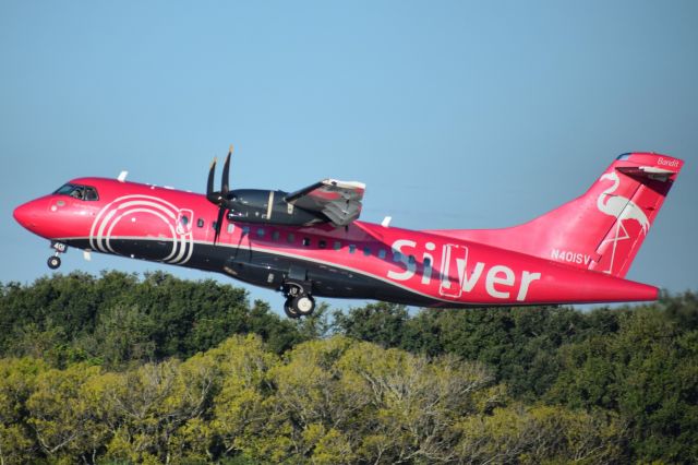 Aerospatiale ATR-42-600 (N401SV) - Silver Airways ATR-42 (operating as SIL59) departing 19R at the Tampa International Airport for Fort Lauderdale