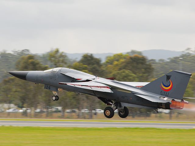 Grumman EF-111 Raven — - F11c departing Amberly RAAF base just prior to the types retirement