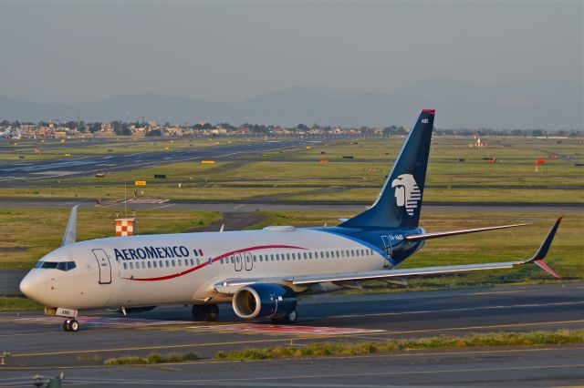 Boeing 737-800 (XA-AMS) - Boeing B737-852, XA-AMS, MSN 43661 of Aeromexico is taxiing for take off from Mexico City International Airport (11/2018).