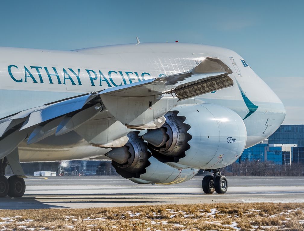 BOEING 747-8 (B-LJF) - This Cathay Cargo 748 lines up on 06L bound for Anchorage